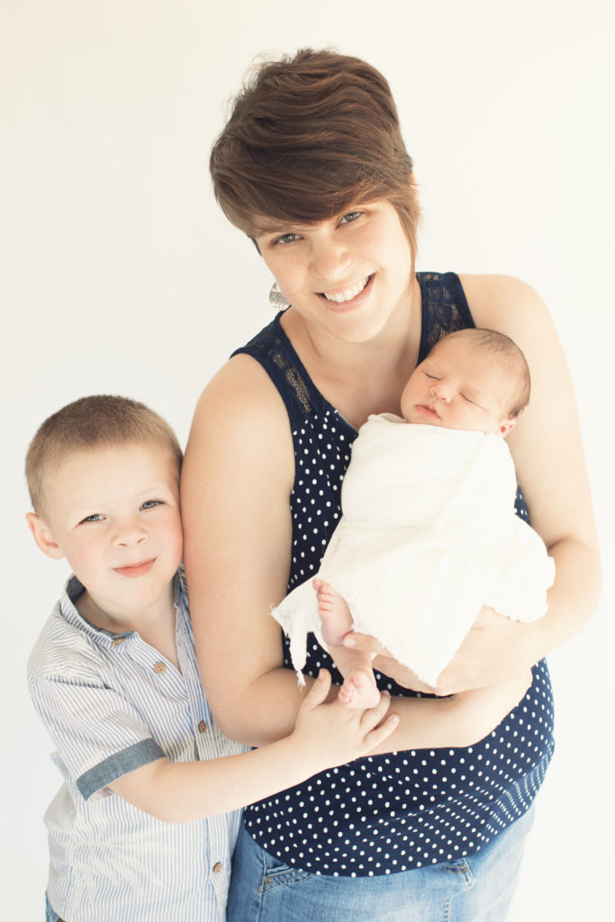 photo de famille avec nouveau-né